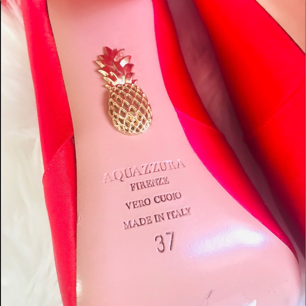 Aquazzura So Me Ankle Booties Red Satin NEW 7 - Picture 3 of 8